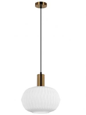 PAPEL Pleated Opal Opaque Dome Glass Pendant